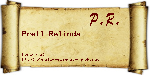 Prell Relinda névjegykártya